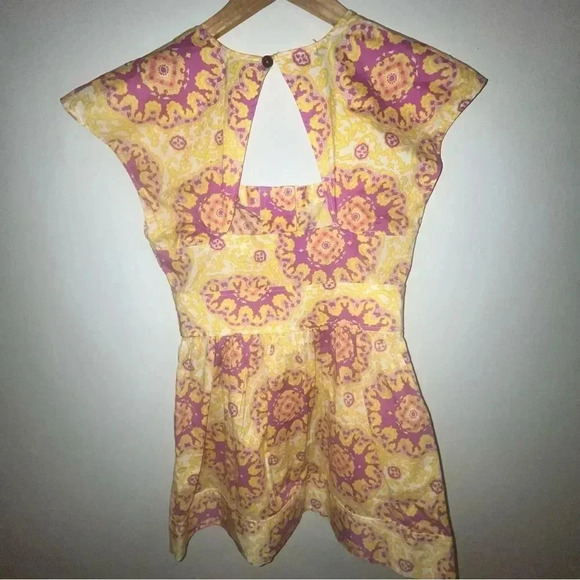 Vintage Y2K Plenty by Tracy Reese Boho Medallion Blouse Sz 4 - Picture 2 of 9
